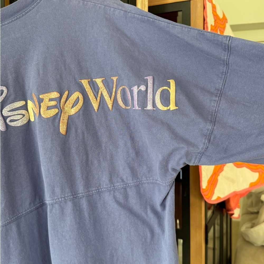 Walt Disney World 50th Anniversary Spirit Jersey tee pullover LongSleeve glitter - Picture 10 of 13